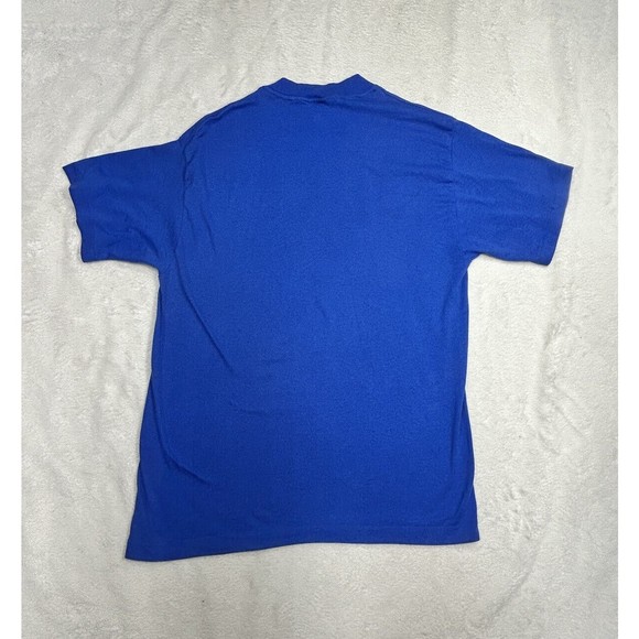 Vintage 80's The Pilgrimage Blue Single Stitch Graphic T-Shirt Size Medium - Picture 8 of 8